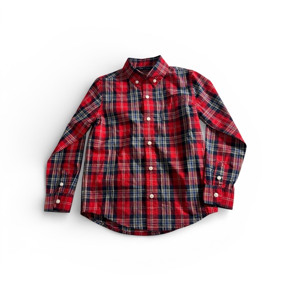 Janie and Jack Other - Red Plaid Button-Up Shirt Janie and Jack Boys Size 5